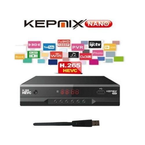 20pcs Kepnix nano m3u hevc satellite receiver powervu autoroll support 3G 2xusb port 1pt1v