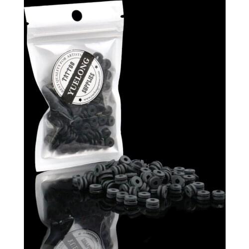200PCS Black Tattoo Rubber Cushion Grommets Nipper Soft H Type For Machine Gun Needles Supplies Free Shipping TA-406B