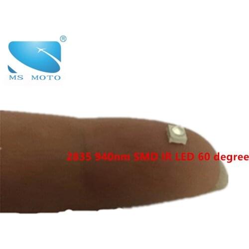 5pcs/lot 2835 SMD 940nm Infrared LED IR LED 14mil chips Surface Mounted Devices 60 degree angle 0.2W Invisible infrared