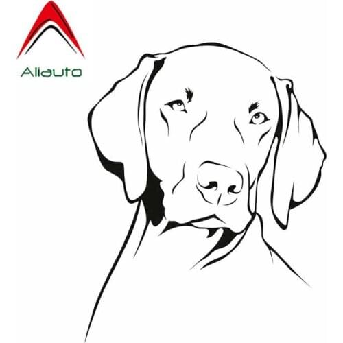 Aliauto Personality Car Sticker Weimaraner Dog Animals Pets Vinyl Cartoon Sun Creen Accessories PVC Decal for Nissan,16cm*13cm