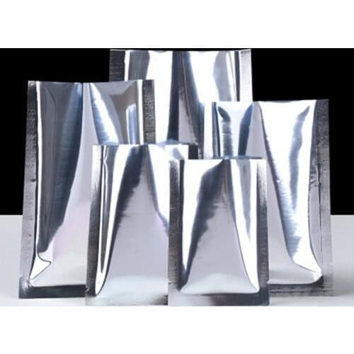 100Pcs Flat Top Aluminum Foil Storage Package Bag Grocery Sundries Food Vacuum Heat Seal Mylar Foil Pack Bag