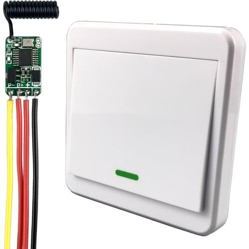 Wireless remote control switch Mini small 433mhz rf transmitter receiver 3.7v 5v 6v 9v 12 Battery power circuit micro Controller