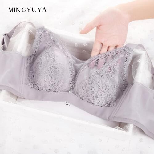 Women Underwear Steel Ring Thin Strapless Bra Anti-Exposure Upper Support Gathered Comfortable Large Size Bra Large Bust Small