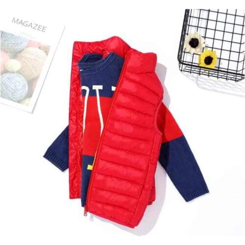 Children Warm Vest Waistcoat Coats Outerwear Boy Girl Clothing Kids Spring Autumn Toddle Winter Vest Teenagers Clothes 3-16 Y