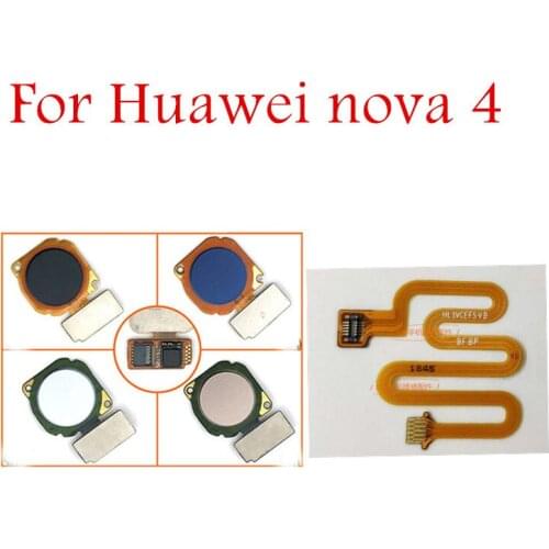 For Huawei Nova 4 Fingerprint Sensor Scanner Connector Home Button Key Touch ID Flex Cable Repair Spare Parts Test QC
