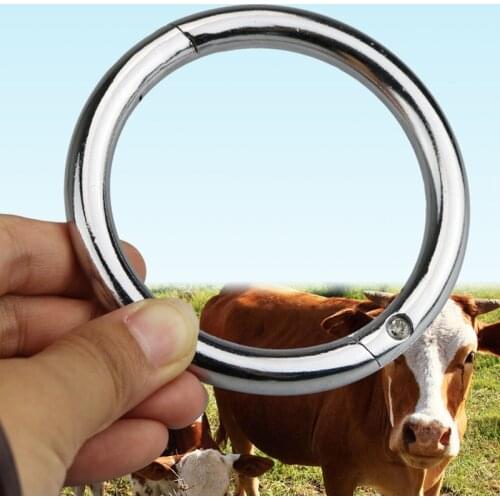 Farm Livestock Cattle Nose Ring Circle Stainless steel Nose Pliers Horse Ass Traction Tool Farm Aniaml Livestock Equipment