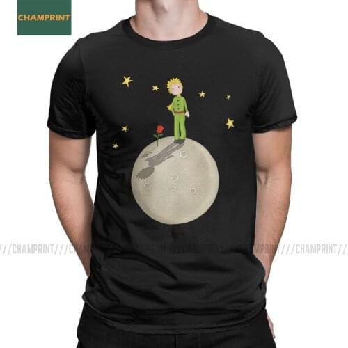 The Little Prince T Shirt for Men Cotton Amazing T-Shirts O Neck Eating An Elephant Cartoon Novel Tees Short Sleeve Tops Present