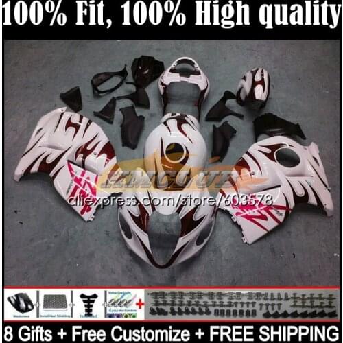 Injection For SUZUKI GSXR1300 Hayabusa 2008 2009 2010 2011 2012 2013 21CL.285 pink flames GSXR 1300 CC 14 15 16 17 18 19 Fairing