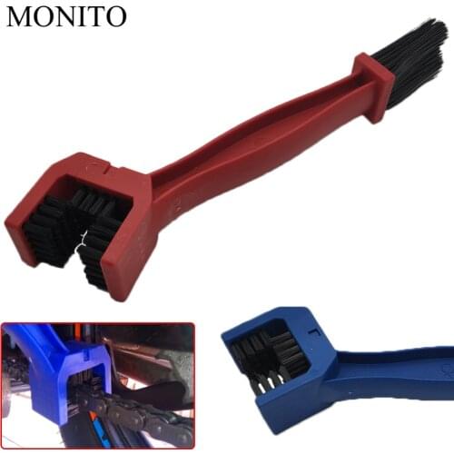 Motorcycle/Bicycle Chain Maintenance Tool Cycling Cleaning Brush For yamaha xt 600 mt10 mt 09 tracer suzuki drz/ltz 400 Red/Blue