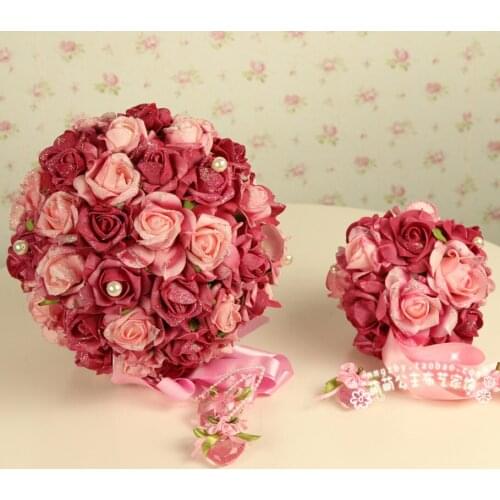 Wedding Rose flower ball Diameter 22cm wedding flower decoration artificial flowers 4pcs/lot