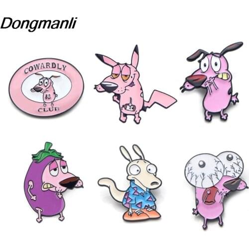 K848 Dog Cute Enamel Pins and Brooches for Women Men Lapel Pin Backpack Bags Badge Collection Gifts 1PCS