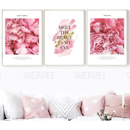 Meet The Beauty In My Eye Home Decoration Painting Soft Flower Petals Living Room Wall Canvas Painting Restaurant Bedroom Poster