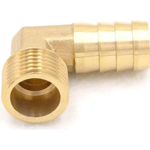 LOT 2 Hose Barb I/D 16mm x 1/2" BSP Male Thread Elbow Brass coupler Splicer Connector fitting for Fuel Gas Water