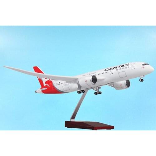 1/130 47cm Aviation Boeing B787 Dreamliner Aircraft QANTAS Airways Airlines Model Diecast Plane Airliner W Standable Airplane