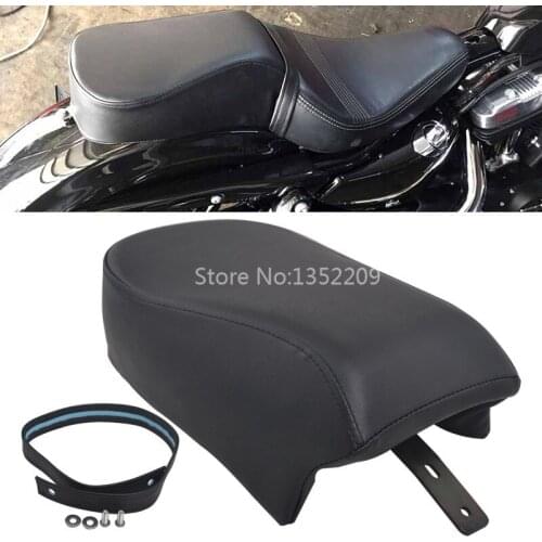 Motorcycle Black Passenger Seat Leather Pillion Cushion For Harley XL1200V XL1200X models 2016-Up Passenger solo Seat