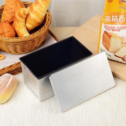 Single Pack 18.6x10.1x11cm Non-stick Aluminum Alloy Toast Box Bread Baking Mold Cake Decorating Tool