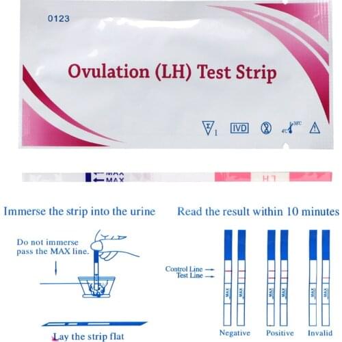 OLO 60 piece/set Over 99% Accuracy First Response Ovulation Urine Test Strips LH Tests LH Ovulation Test Strips