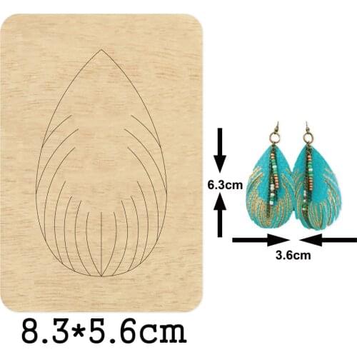 Feather Tassel Fringe Earrings Cutting Wood Dies 2020 New Die Cut&Wooden Dies Fit Common Die Cutting Machines on the Market