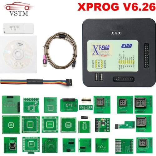 Newly XPROG V6.26 V6.12 V6.17 Add New Authorization V5.84 X-PROG M Metal Box XPROG-M ECU Programmer X Prog M Full Adapters