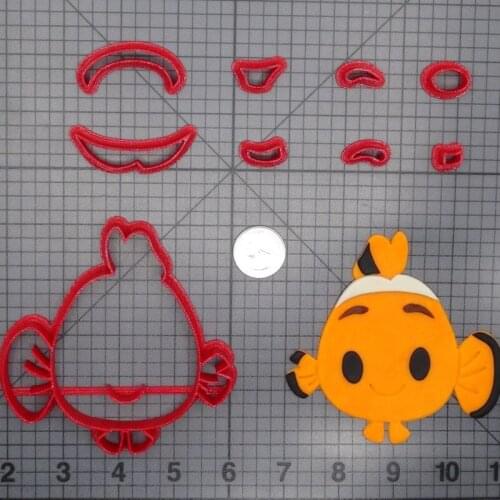 Small fish Sugar biscuit cutting machine set baking tool Flip cake mold cake decoration PLA3D printing