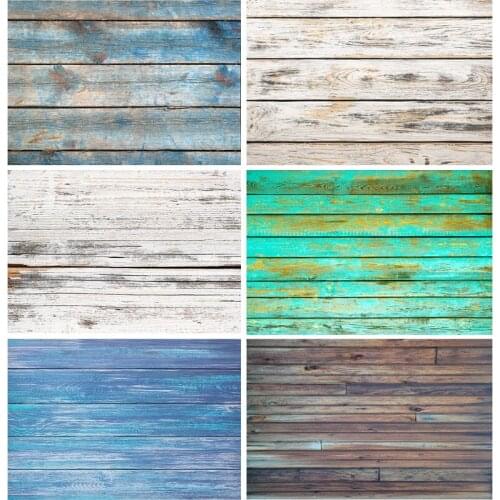 SHENGONGBAO Wood Floor Texture Photography Backdrops Props Vintage Newborn Baby Portrait Photo Studio Background 21318WQ-15