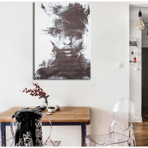 Creative Abstract Figure Canvas Painting Modern Sketch Portrait Poster Study Studio Bedroom Wall Art Decor Painting Pictures