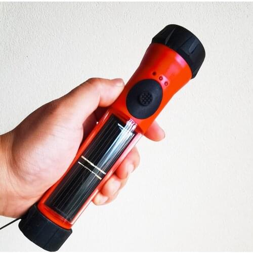 Handy Solar Rechargeable LED Flashlight Torch Emergency for Camping