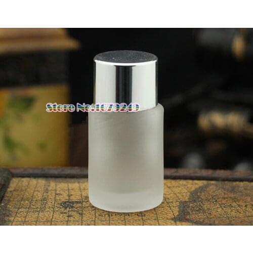 15m silver Empty Glass Bottles with Metal Screw Cap bottleLiquid, perfume, emulsion/Sub bottle/cosmetics Bottle 100pcs/lot