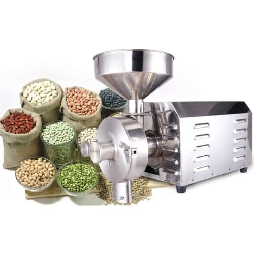 1800W Grains Mill Grinder Commercial Dry Grinding Electric Stainless Steel Powder Ultra-Fine Grinding Machine 220V