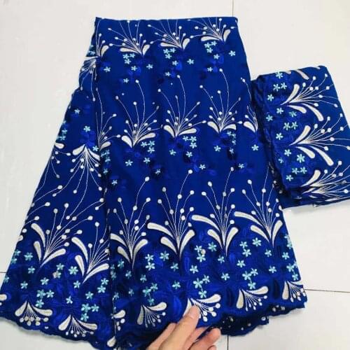 7Yards New Arrival Cotton African Swiss Voile Fabric With Stones Embroidery French Net Lace /Dubai Style Dress Material Nigerian