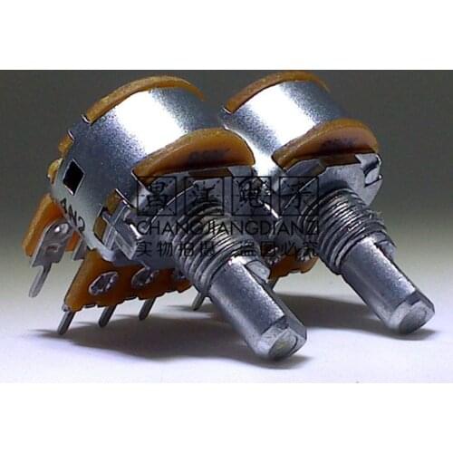 1 Piece B50K Stereo Channel B503 Fever Audio Amplifier Volume Potentiometer 15MM Half Axis 6 Feet