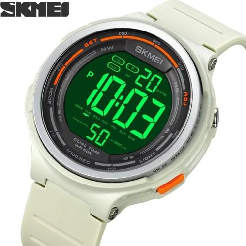 SKMEI Electronic Mens Watches Sport Digital Movement Fashion LED Light Waterproof 2Time Stopwatch Alarm Clock Relojio Masculino
