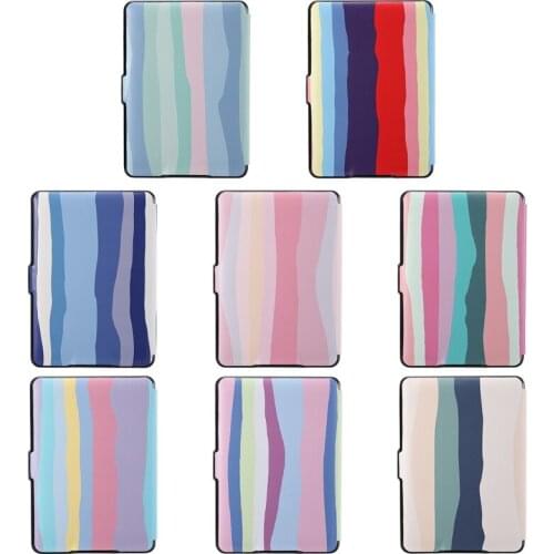 For Paperwhite 123 Case PC Tablet E-book Back Cover for Paperwhite DP75SDI Rainbow Pattren 652E