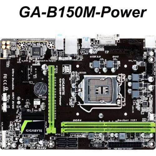 For Gigabyte GA-B150M-Power Original Used Motherboard B150M-Power B150 Socket LGA 1151 DDR4 USB3.0 SATA3 PCI-E3.0