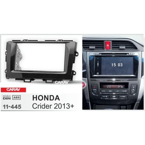 Double Din Fascia For HONDA Crider 2013+ Radio DVD Stereo Panel Dash Mounting Installation Trim CARAV 11-445