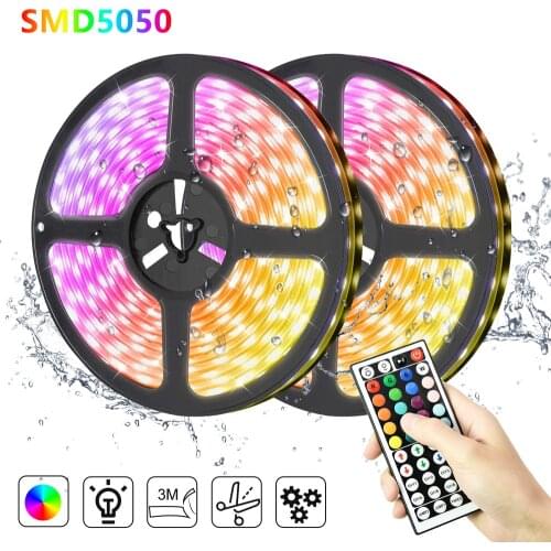 Strip Light Flexible RGB LED Light Tape Outdoor Waterproof rgb Strip LED TV Background Lighting Colorful Decoration Lamp SMD5050