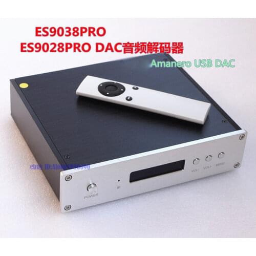 Finished ES9038PRO DAC DSD / XLR Output + Remote + Amanero USB Card