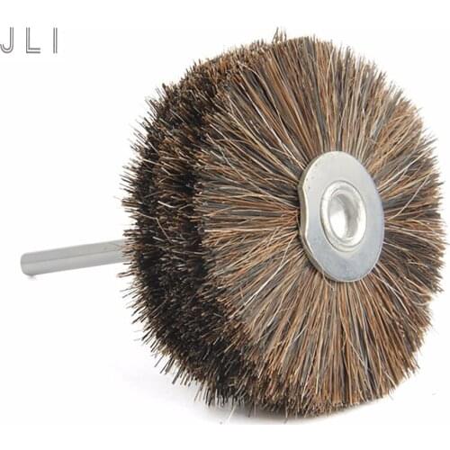 JLI 1pc 6mm Horse Hair Brush Grinding Head Wheel Brush for Wood Carving