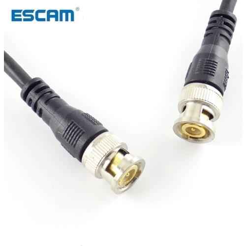 ESCAM 0.5M/1M/2M/3M BNC Male To Male Adapter Cable For CCTV Camera BNC Connector GR59 75ohm Cable Camera BNC Accessories