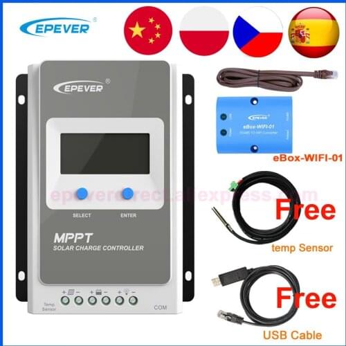 EPEVER TracerAN Solar Charge Controller MPPT 40A/30A/20A/10A LCD Solar Regulator for 12V 24V Lead Acid Lithium-ion Batteries
