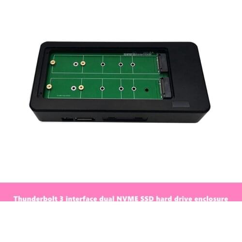 Thunderbolt 3 to SSD Thunderbolt 3 Single-Dual NVME SSD Hard Disk Enclosure Supports Thunderbolt 2 Interface MAC Computer