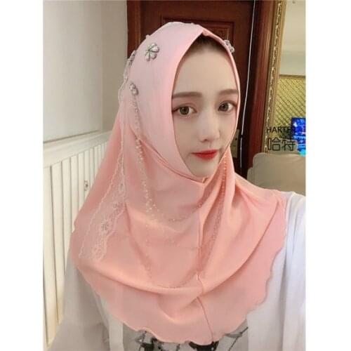Moslem Fashion Girls Instant Head Cover Cheap Hijabs