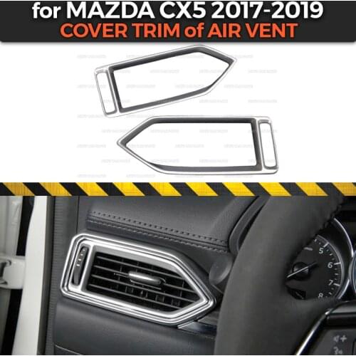Cover trim of air vent case for Mazda CX5 2017-2019 ABS plastic molding decoration car styling interior