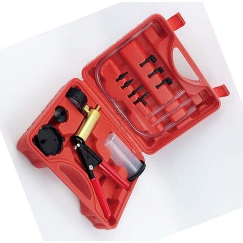 Pump Brake Fluid Discharge Tool Vacuum Gun Pump Tester Kit Aluminum Pump Vacuum Gauge Handheld Brake Pneumatic Repair Tool