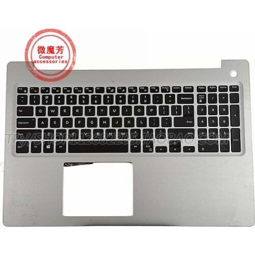 New Replacement US keyboard Palmrest Upper Cover Case Silver for Dell Inspiron 15 5570 5575 0YKN1Y YKN1Y