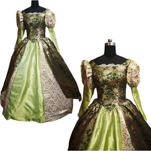New Woman Vintage Costumes 18th Duchess Retro medieval Renaissance Reenactment Theatre Civil war Victorian dress D-703