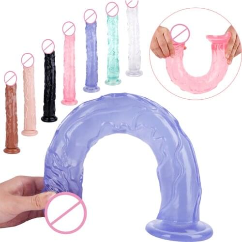 Super Long Dildos Lesbian Realistic Penis With Powerful Suction Cup G-spot Long Penis Vagina Massage Women Masturbator Sex Toys