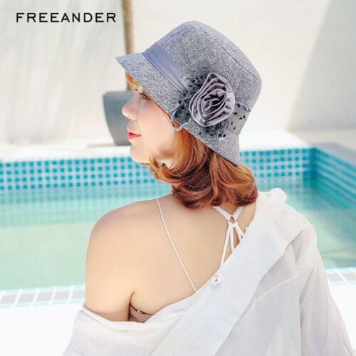 Freeander Wide Brim Bucket Hat Hiking Hat For Woman 2018 New Fashion Little Girls Summer Hats Outdoor Solid Beach Panama Caps