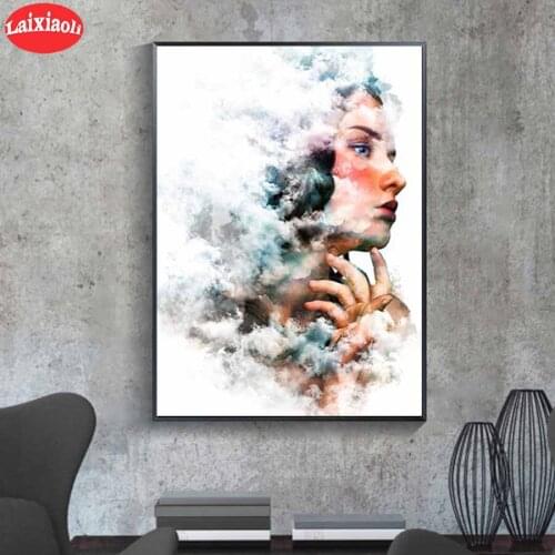 Full square diamond paintingModern abstract art, woman pictures for embroidery round diamond mosaic paintings wall stickers