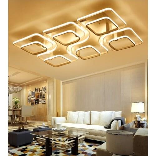 Postmodern simple square LED ceiling lamp creative living room bedroom study restaurant lights commercial lighting ceiling lamps